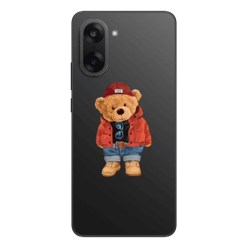 Oneplus Nord CE 5 Bear in a hat Transparent Silicone TPU Θήκη